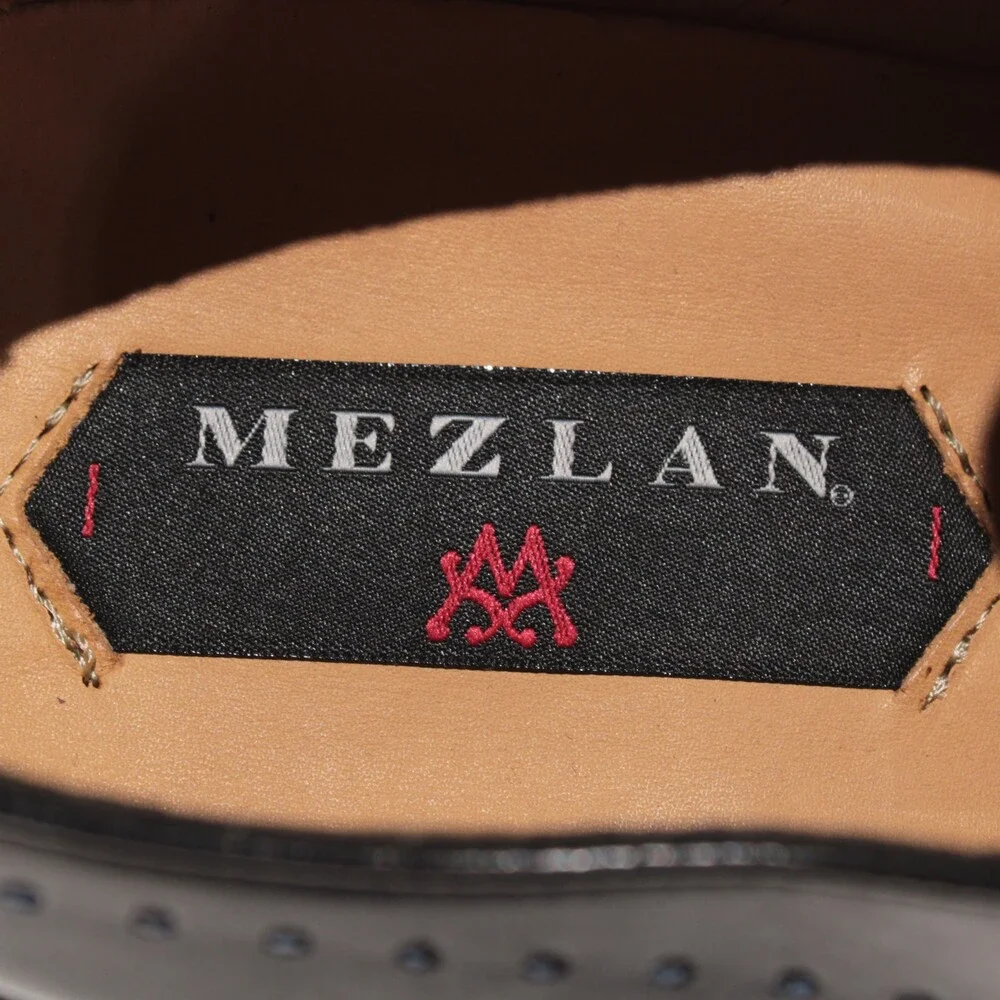 Mezlan NWD Icaro Lace Up Oxford Dress Shoes Size 11.5 US in Blue & Tan Leather